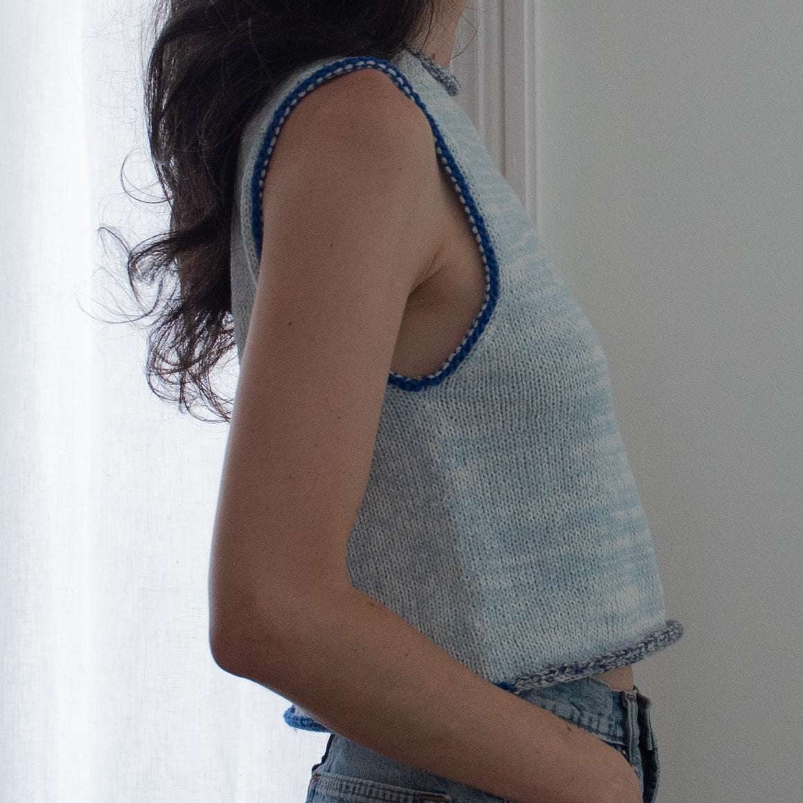 SHELL TOP - BLUE