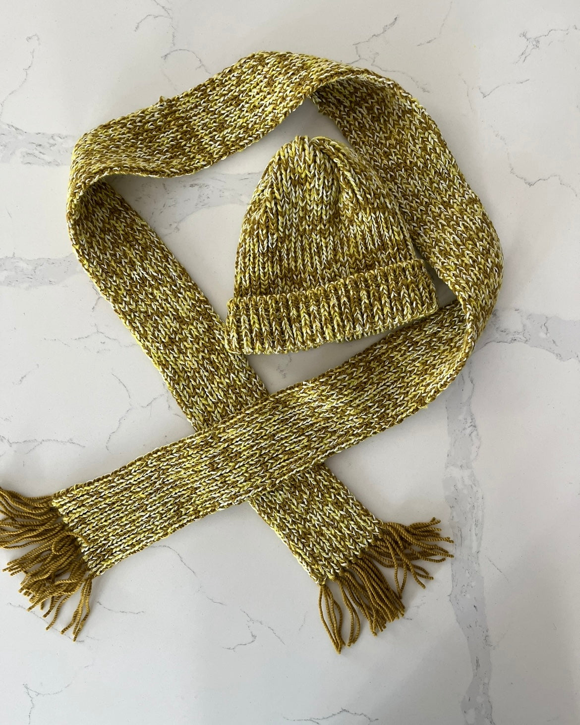 Marble Scarf - Ochre