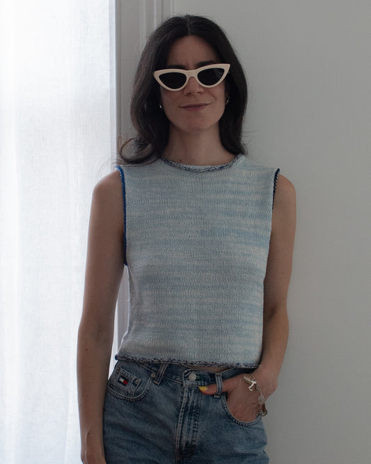 SHELL TOP - BLUE