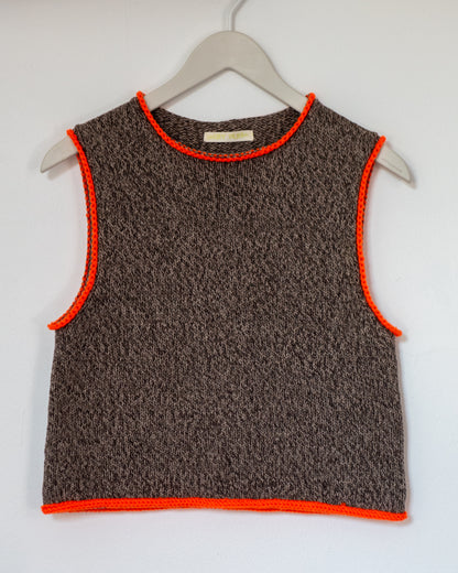 SHELL TOP - BROWN